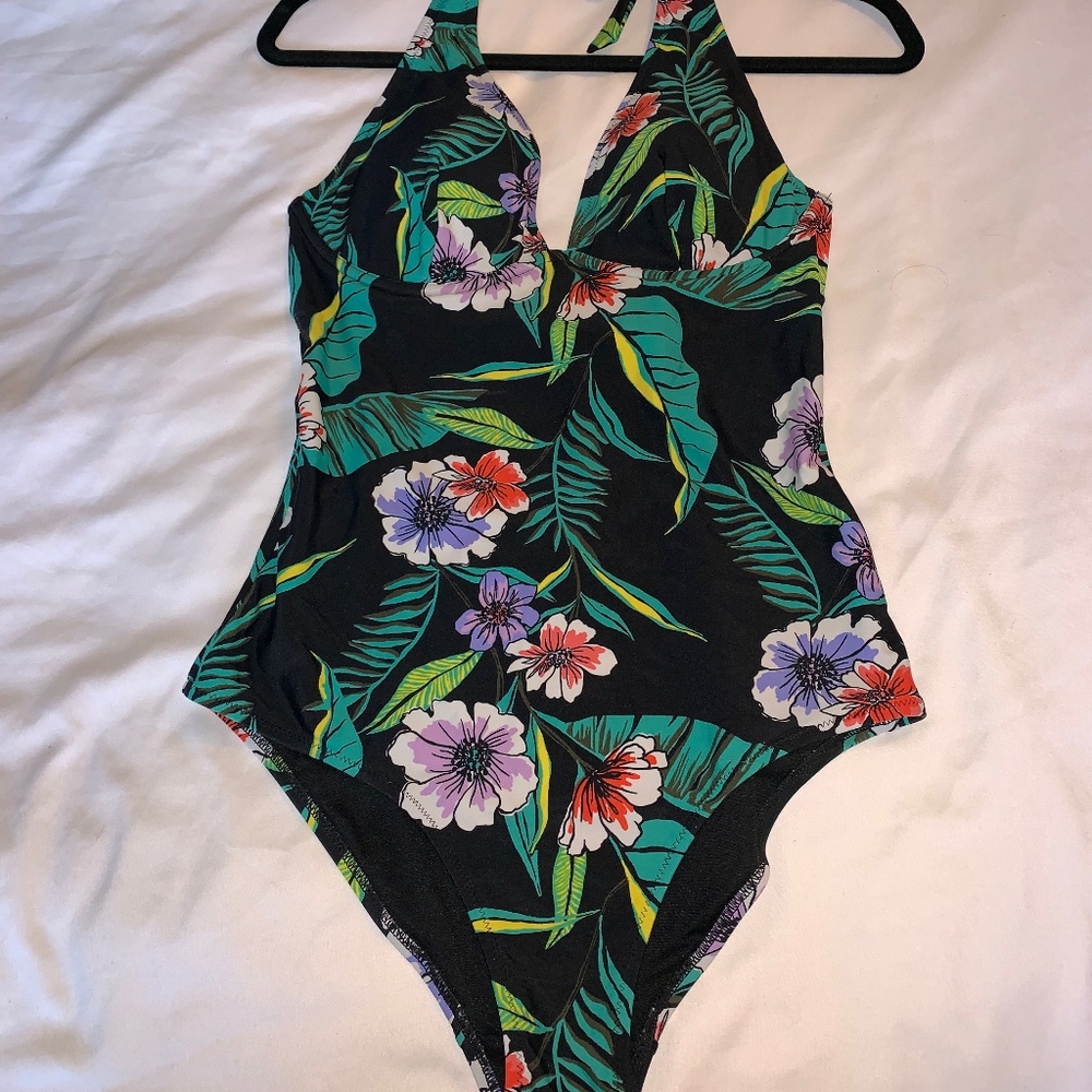 Old Navy Swimwear - Tropical Black Floral Print